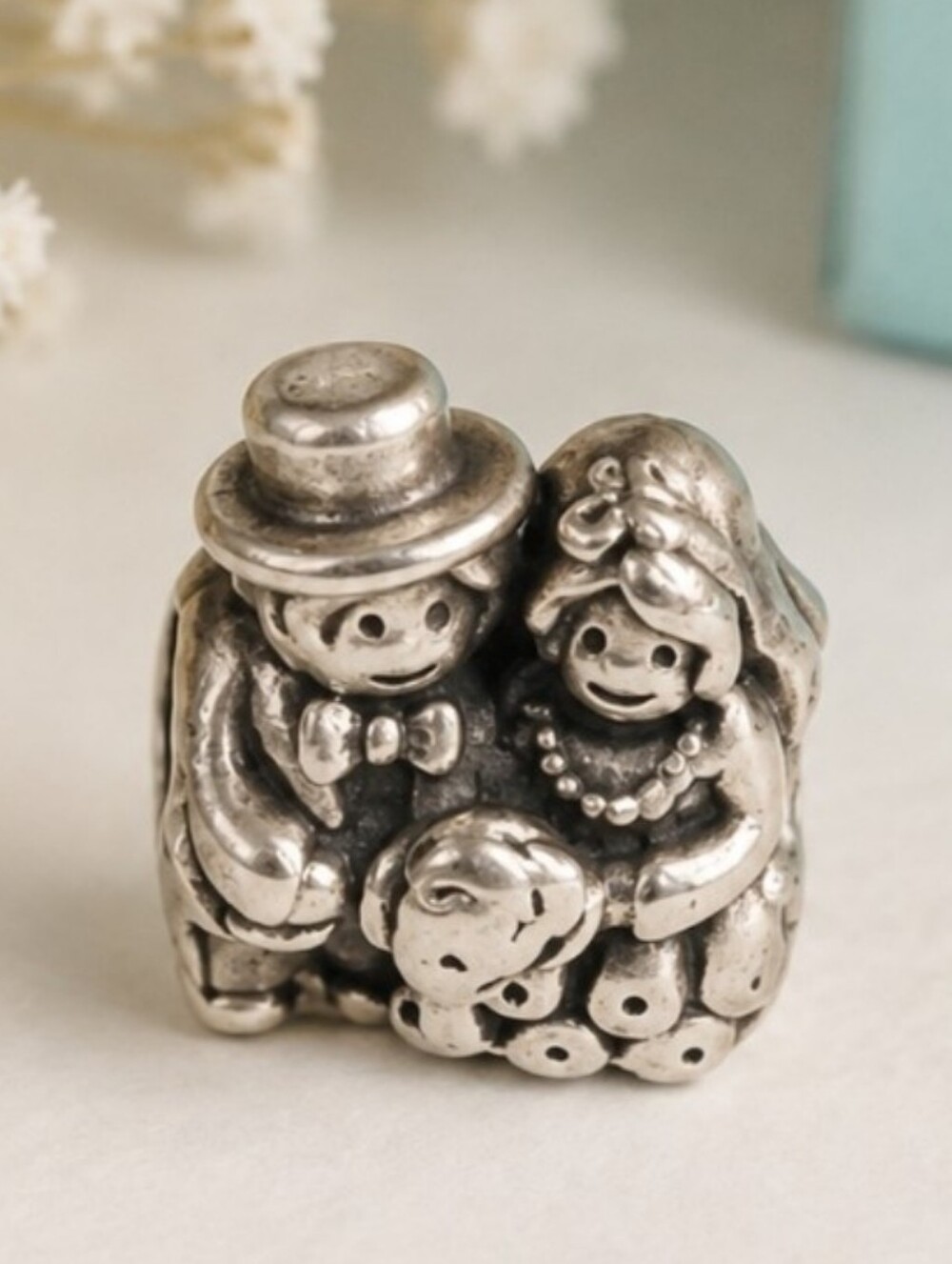 Pandora Silver Mr. And Mrs. Bride and Groom